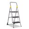 Cosco 20.5 in. x 32.63 in. x 52.13 in. 300 lbs. Capacity Commercial 3-Step Folding Stool - Gray